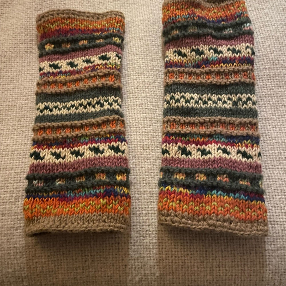 Colorful Knit Leg Warmers